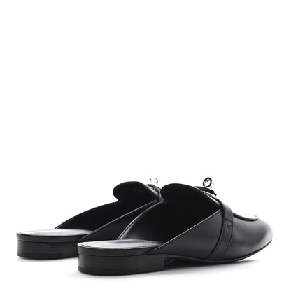 Hermes Goatskin Oz Mules 36 Black 4 of 8