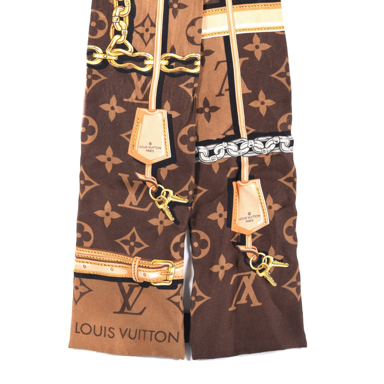 Louis Vuitton Silk Monogram Confidential Bandeau Brown 2 of 4