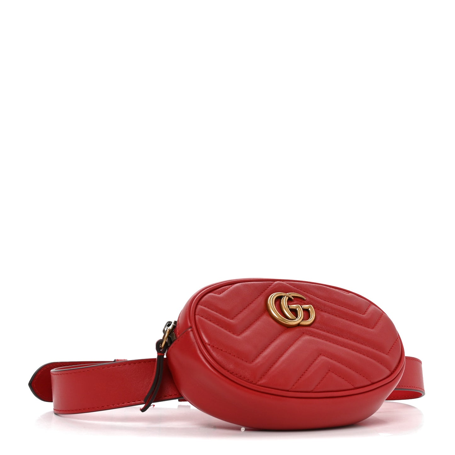 Calfskin Matelasse GG Marmont Belt Bag 75 30 Hibiscus Red