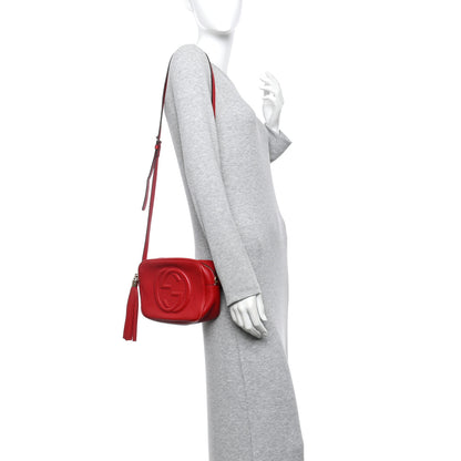 Gucci Pebbled Calfskin Small Soho Disco Bag Tabasco Red 2 of 14