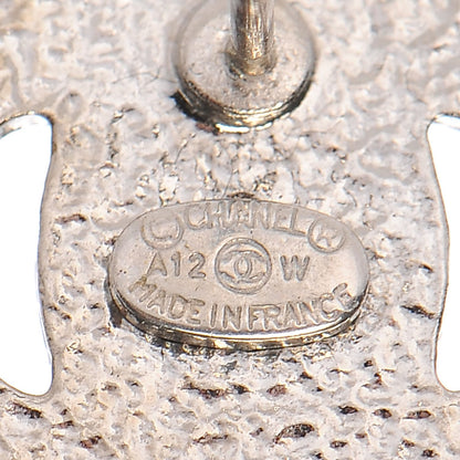 Chanel Crystal CC Earrings Silver 5 of 6