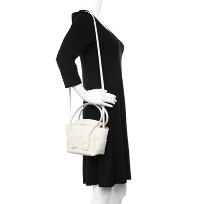 Bottega Veneta French Calfskin Maxi Intrecciato Mini Arco Bianco 2 of 14