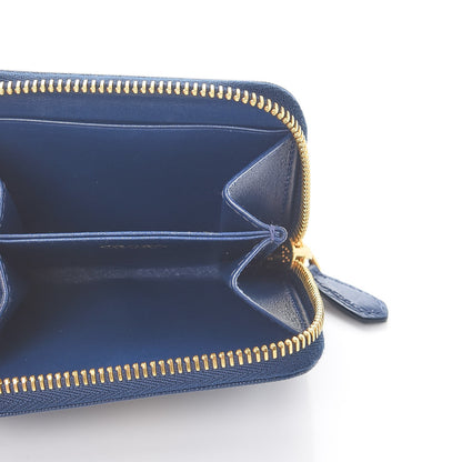 Prada Vitello Move Metal Coin Purse Bleuette 5 of 8