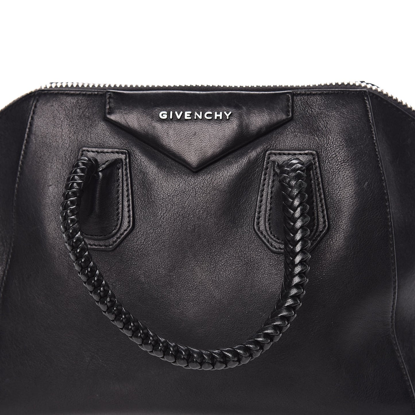 Calfskin Braid Small Antigona Black