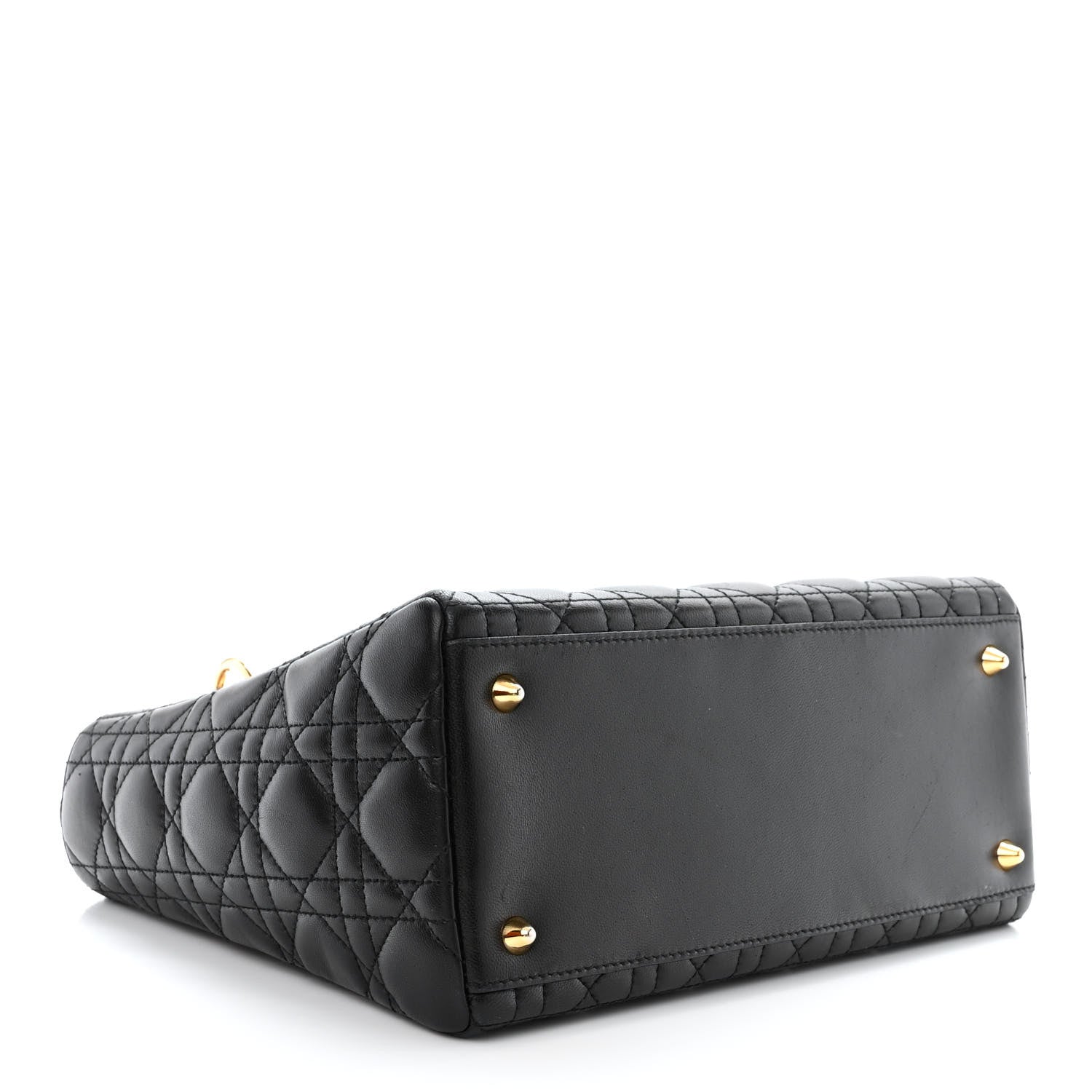 Christian Dior Lambskin Cannage Medium Lady Dior Black 4 of 12