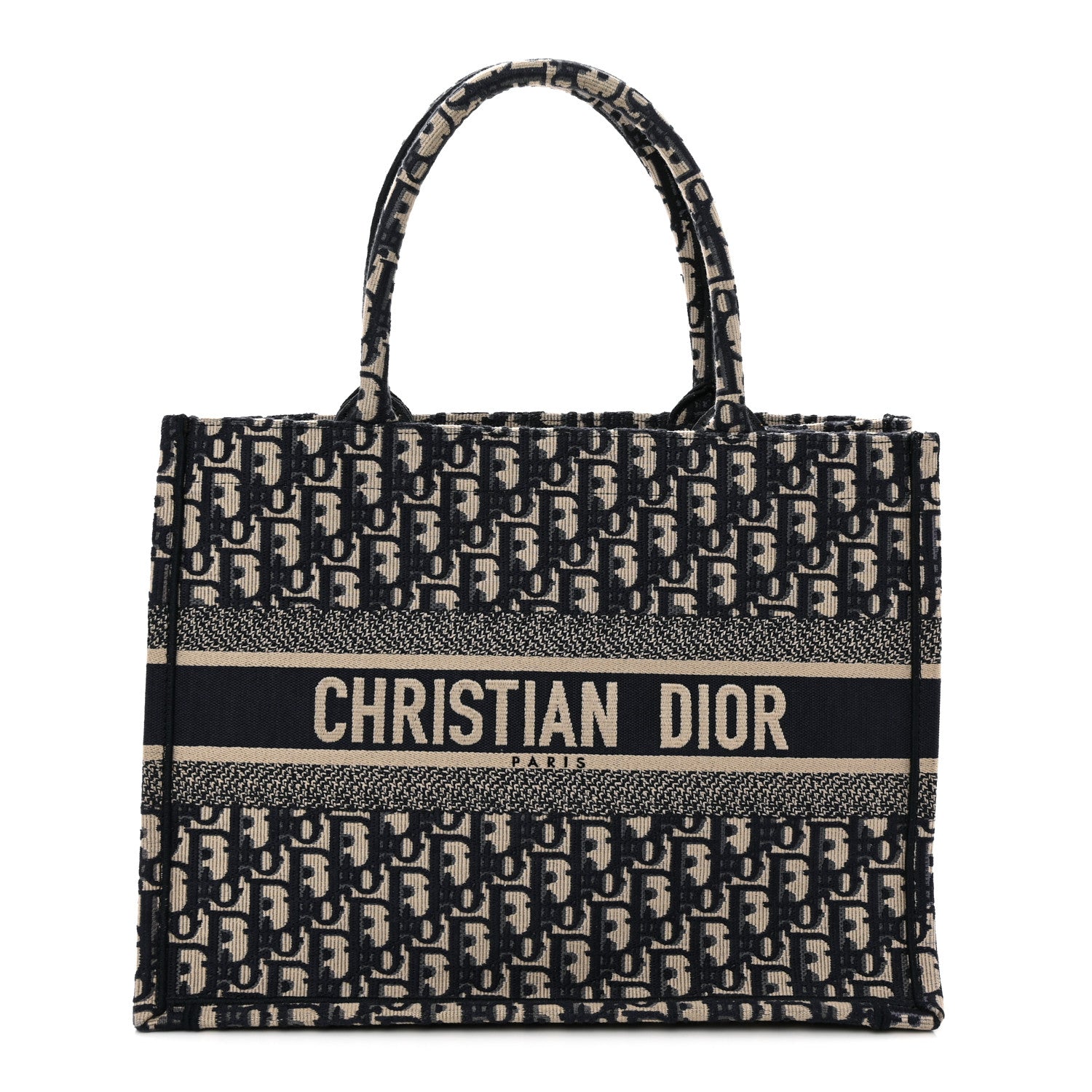 Christian Dior Oblique Medium Book Tote Blue Multicolor 1 of 14