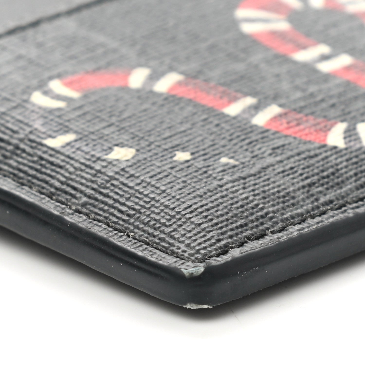 Gucci GG Supreme Monogram Kingsnake Card Holder Black Grey 7 of 10
