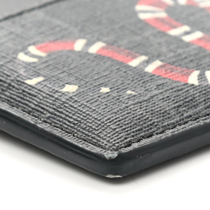 Gucci GG Supreme Monogram Kingsnake Card Holder Black Grey 7 of 10