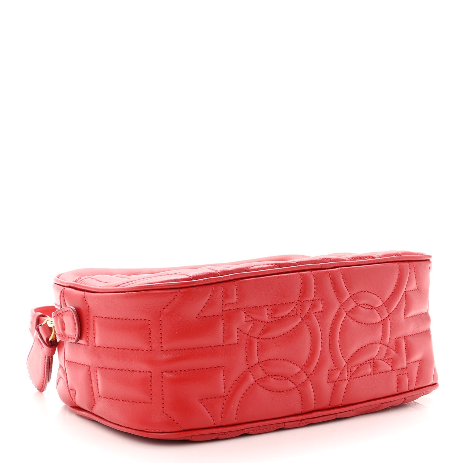 Salvatore Ferragamo Calfskin Quilted Gancini Camera Bag Red 3 of 8