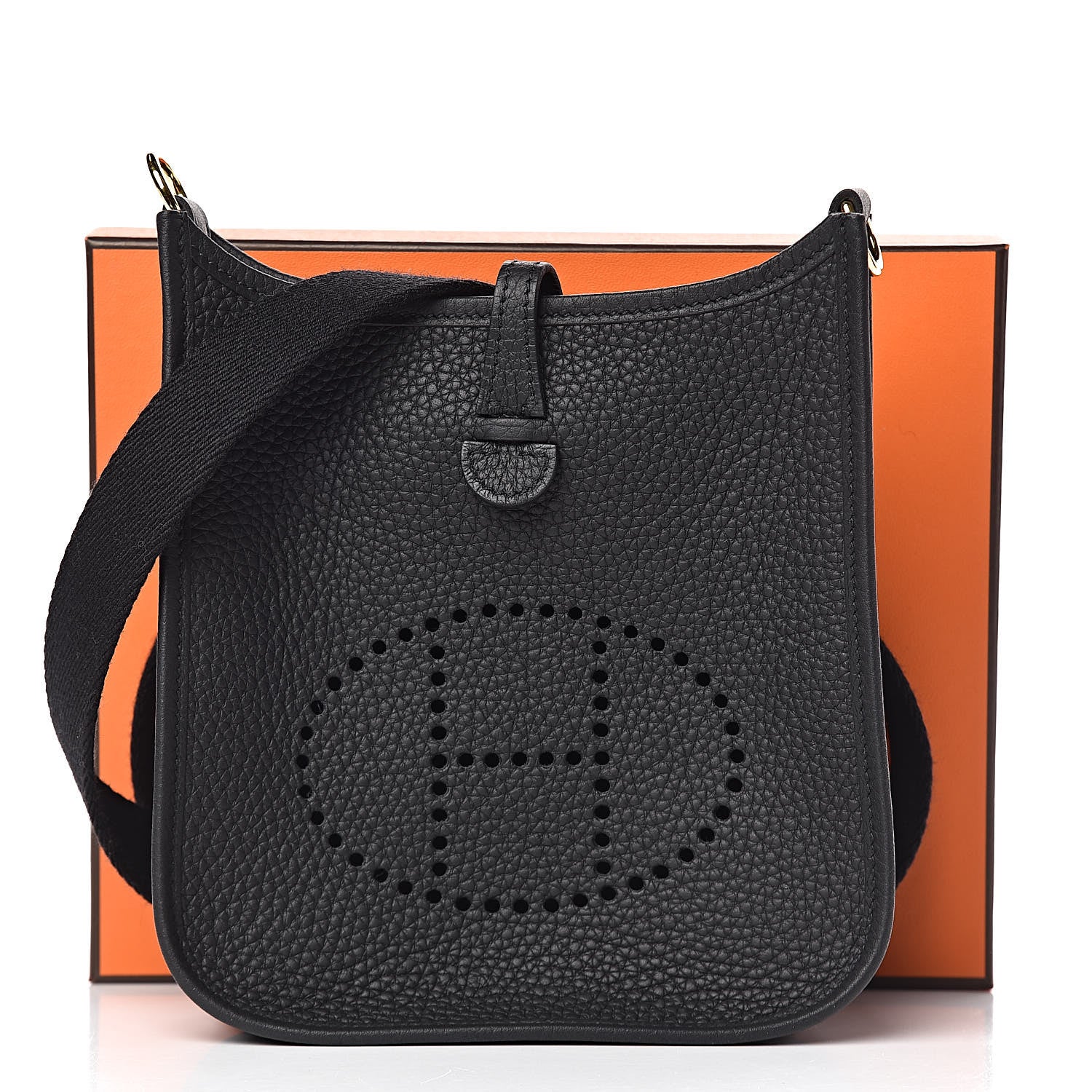 Hermes Taurillon Clemence Evelyne TPM Black 12 of 12