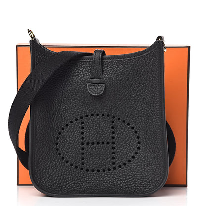 Hermes Taurillon Clemence Evelyne TPM Black 12 of 12