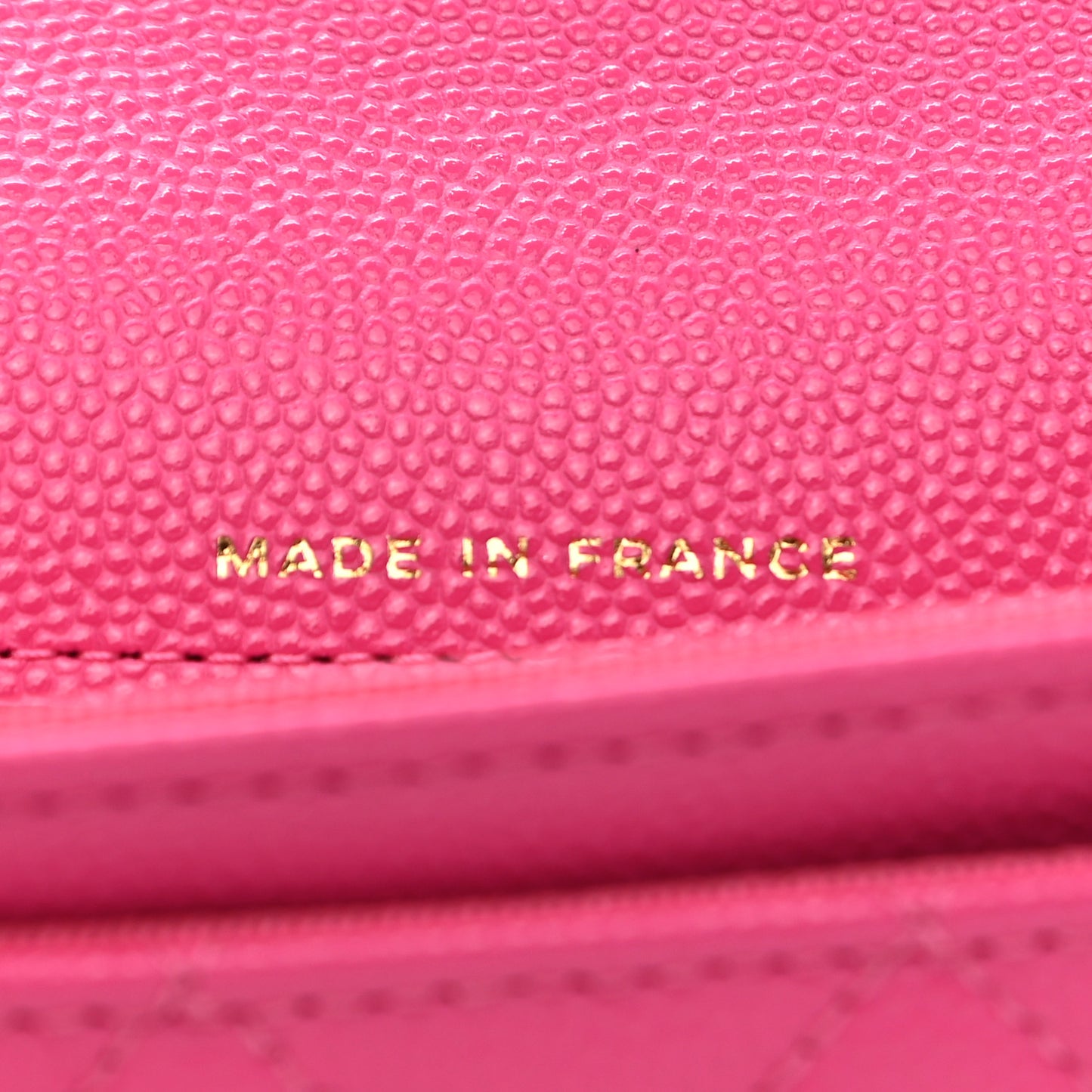 Caviar Quilted Flap Card Holder Wallet Pink