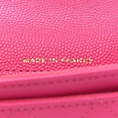 Chanel Caviar Quilted Flap Card Holder Wallet Pink 6 of 8