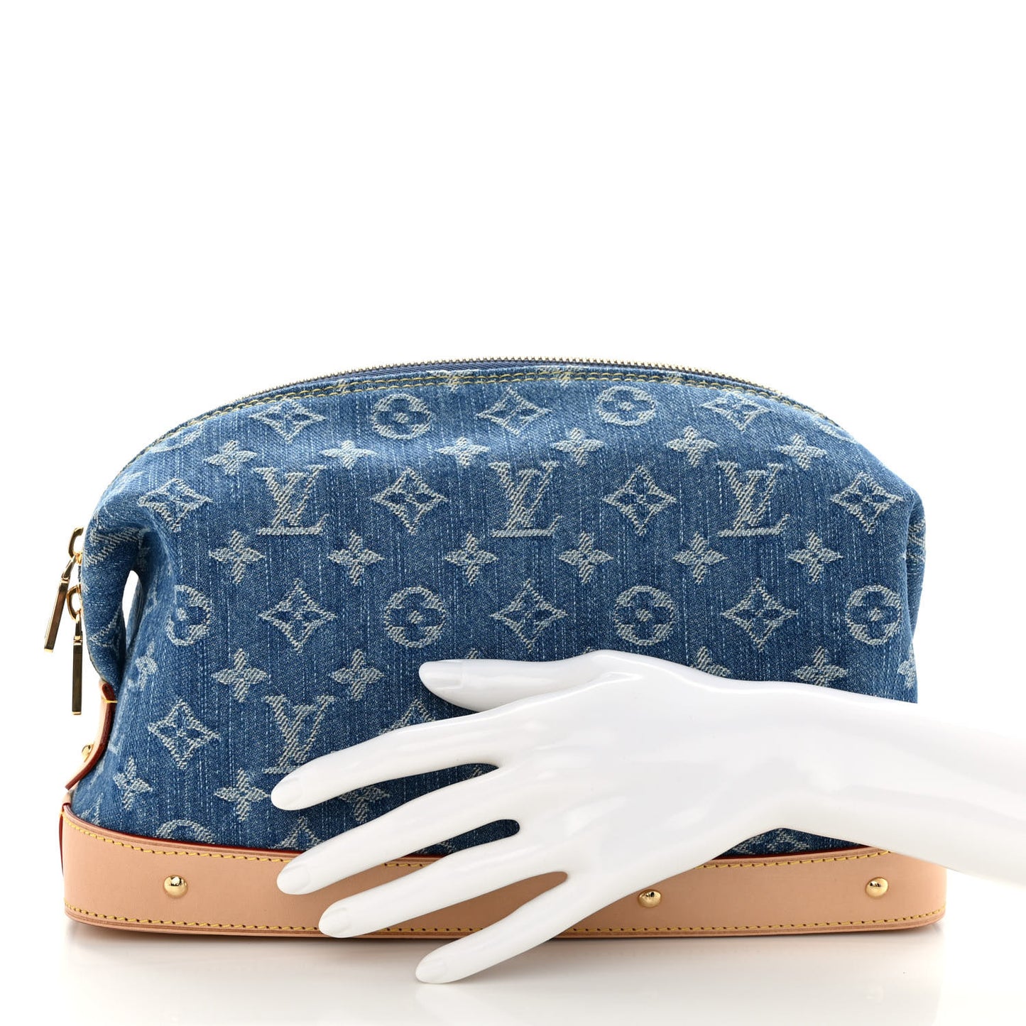 Monogram Denim Pochette Cosmetique GM Denim Blue