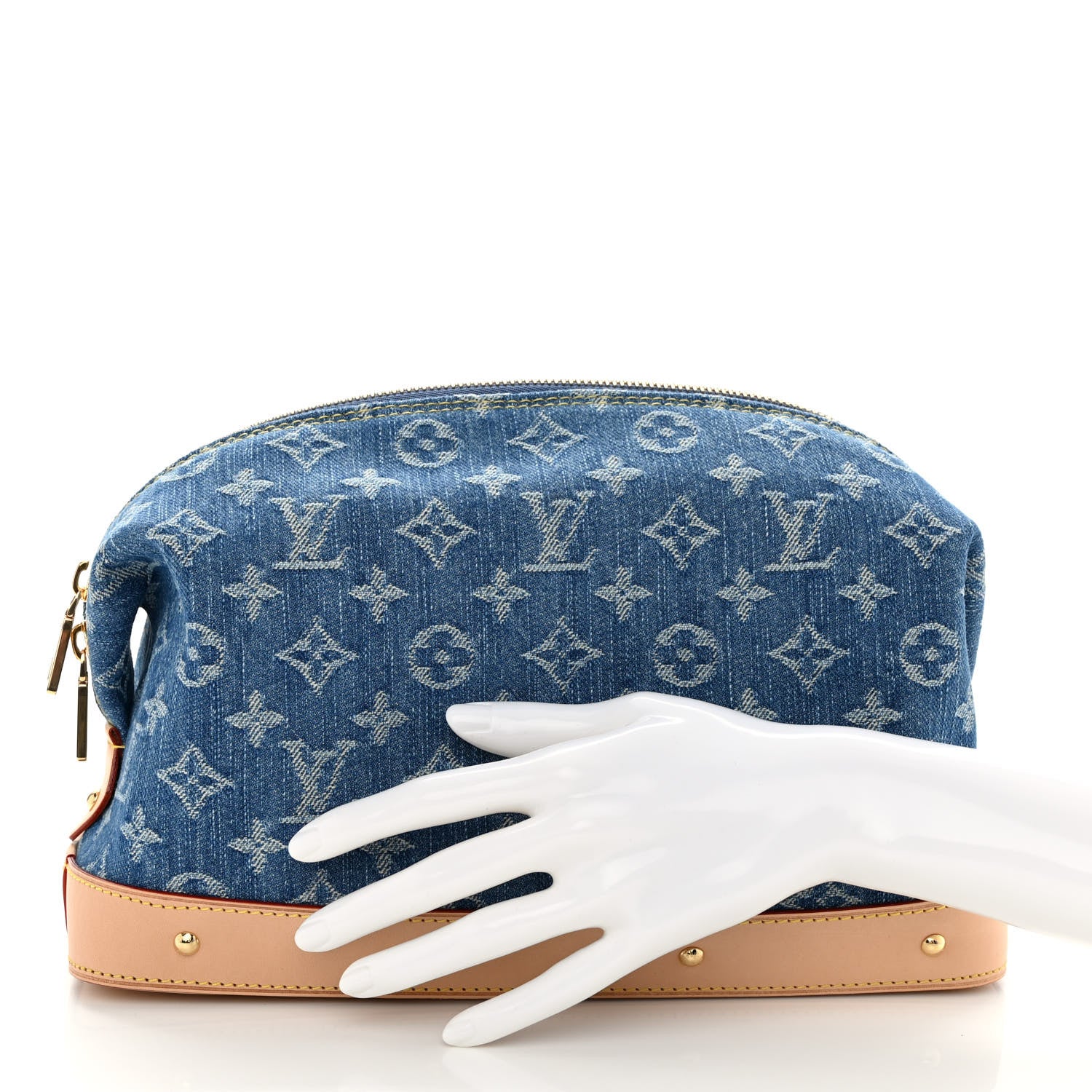 Louis Vuitton Monogram Denim Pochette Cosmetique GM Denim Blue 2 of 9