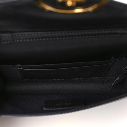 Fendi Vitello Liberty F is Fendi Bi-Color FF 1974 Embossed Envelope Belt Bag Maya Black 5 of 9