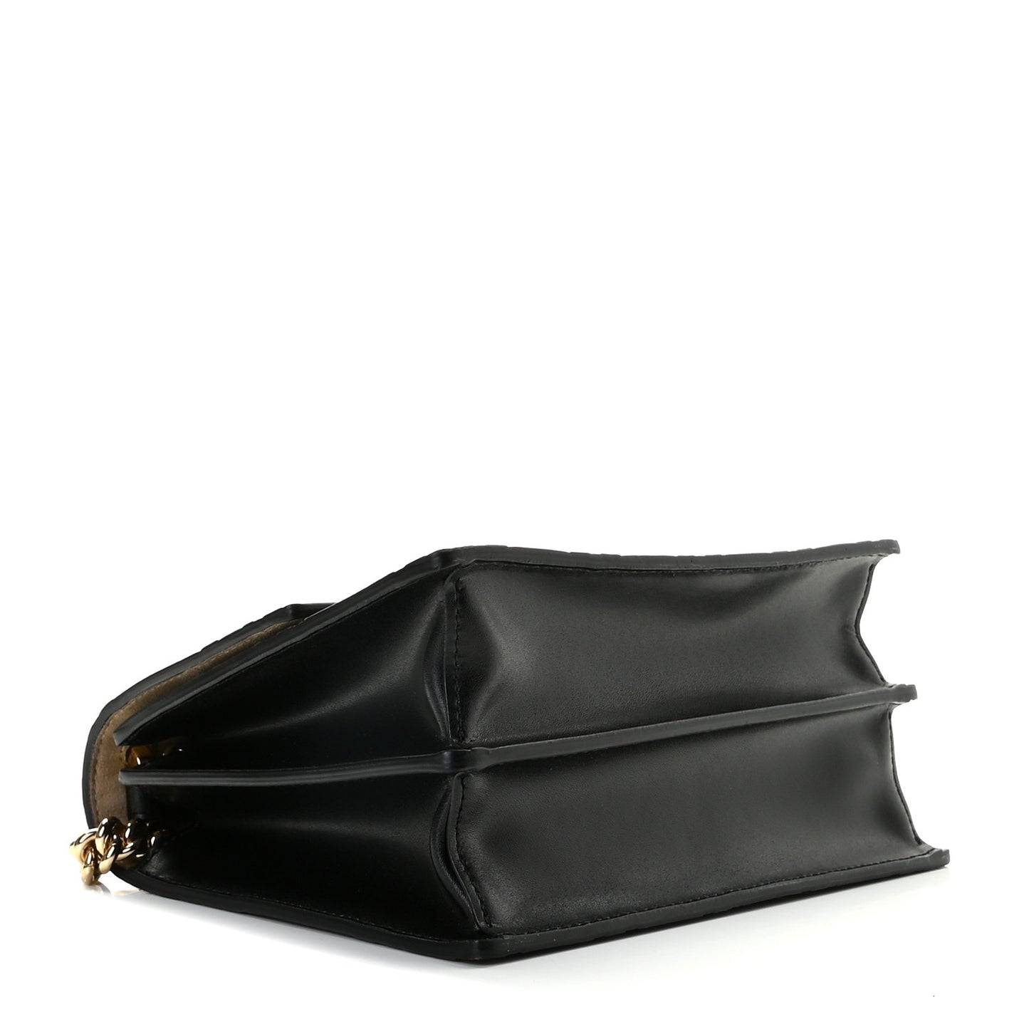 Vitello Liberty Bi-Color FF 1974 Embossed Small Kan U Shoulder Bag Maya Black