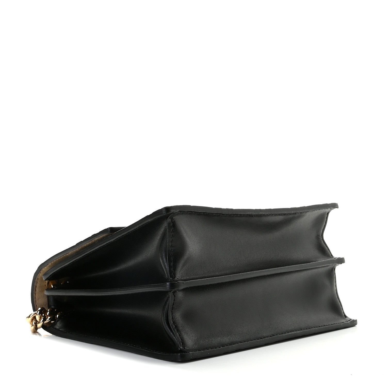 Fendi Vitello Liberty Bi-Color FF 1974 Embossed Small Kan U Shoulder Bag Maya Black 6 of 8
