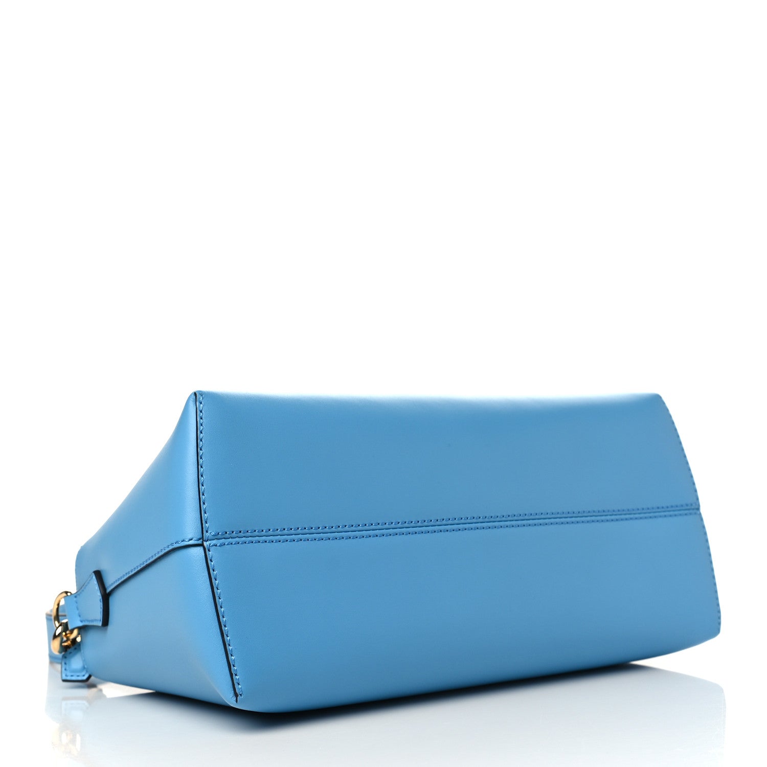 Fendi Vitello King Macro Stitchings Logo Medium By The Way Boston Bag Cyber Blue 3 of 7
