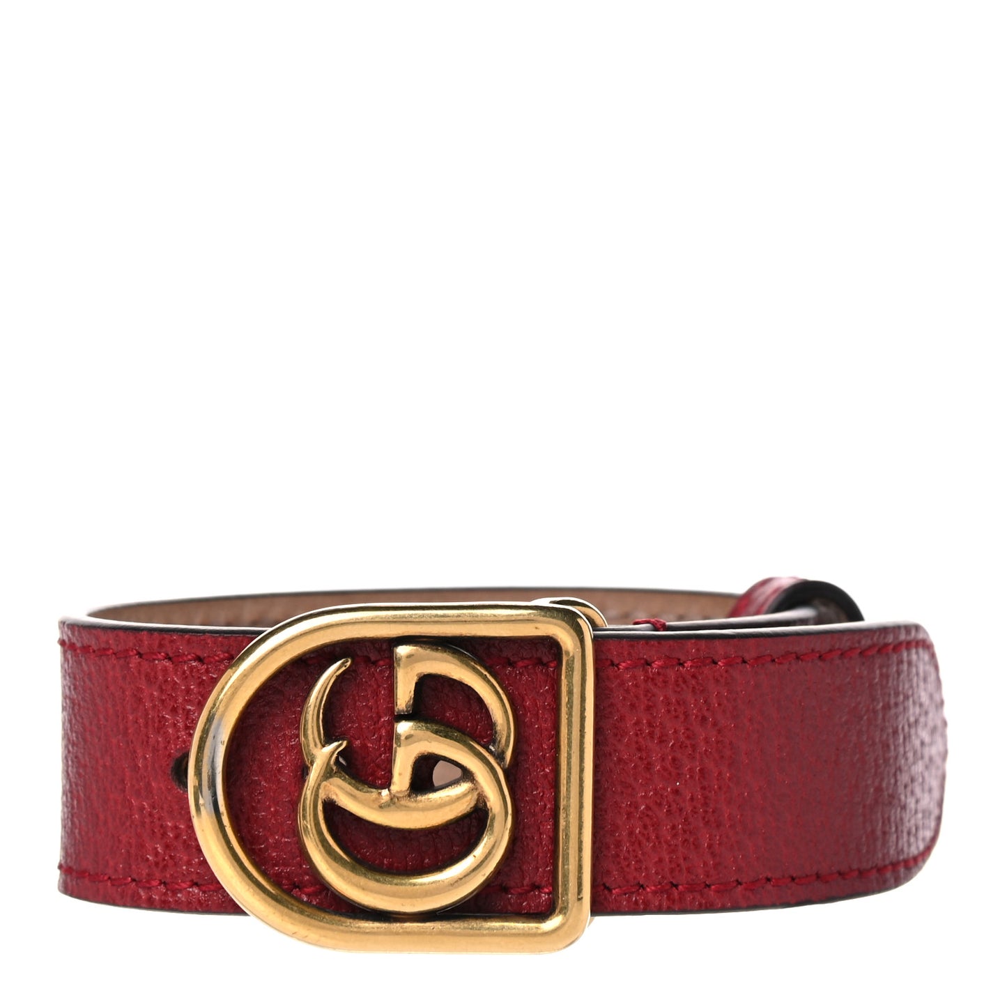 Calfskin Marmont Double G Bracelet Red
