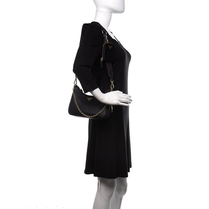 Prada Saffiano Lux Re-Edition 2005 Shoulder Bag Black 2 of 9