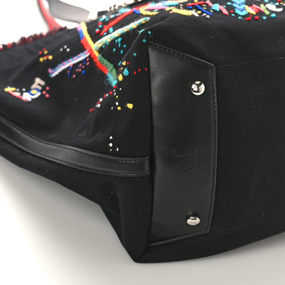 Christian Louboutin Canvas Frangibus Starlight Tote Black 7 of 8