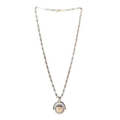 Bulgari 18K Yellow Gold Stainless Steel Scorpio Zodiac Pendant Necklace 3 of 5