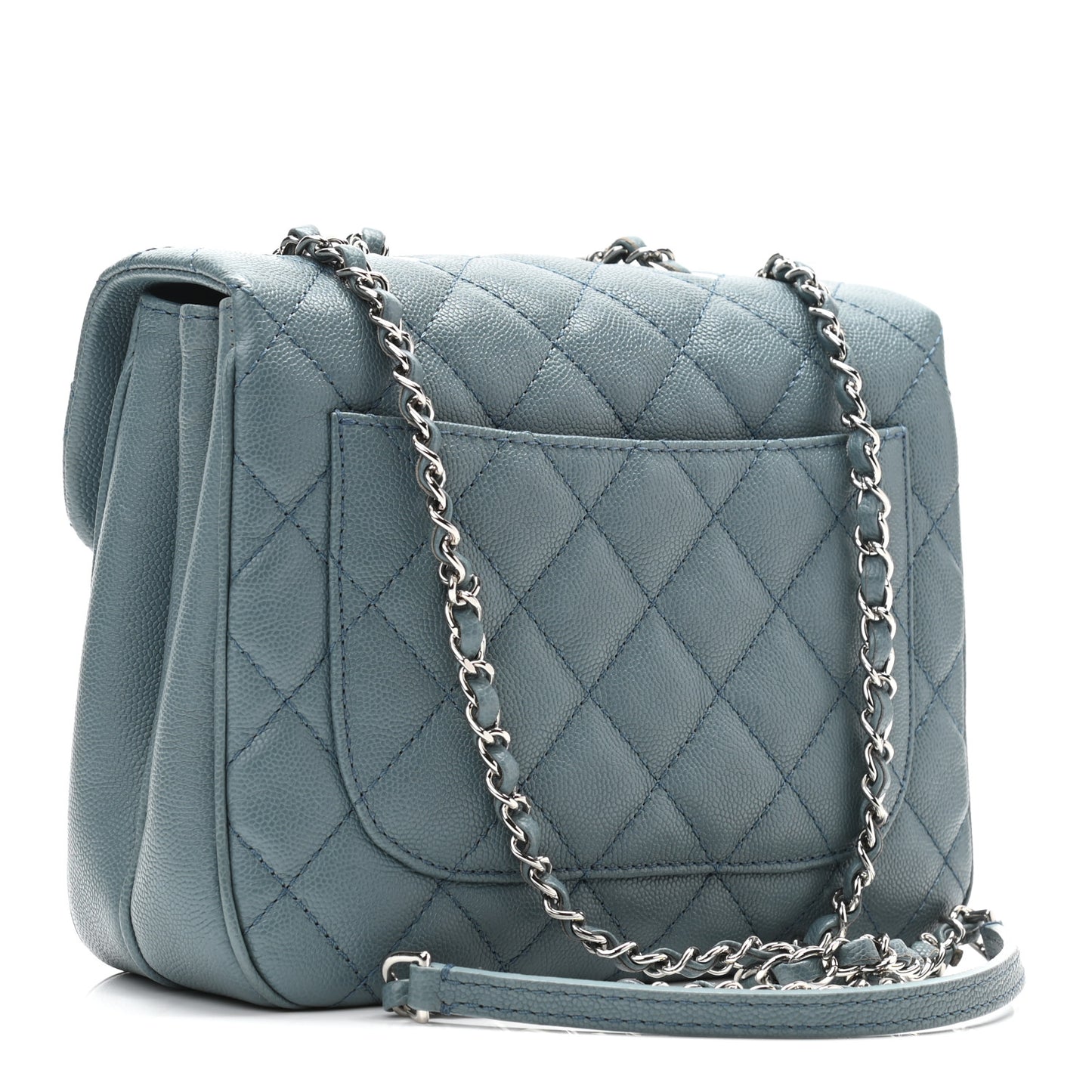 Caviar Quilted Medium Urban Companion Flap Blue