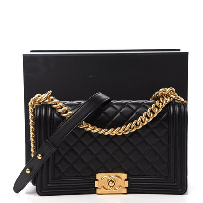 Chanel Calfskin Quilted Medium Boy Flap Black 12 of 12
