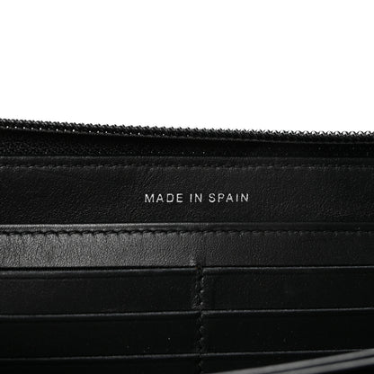 Chanel Lambskin Quilted Boy Zip Around Wallet Black 7 of 9