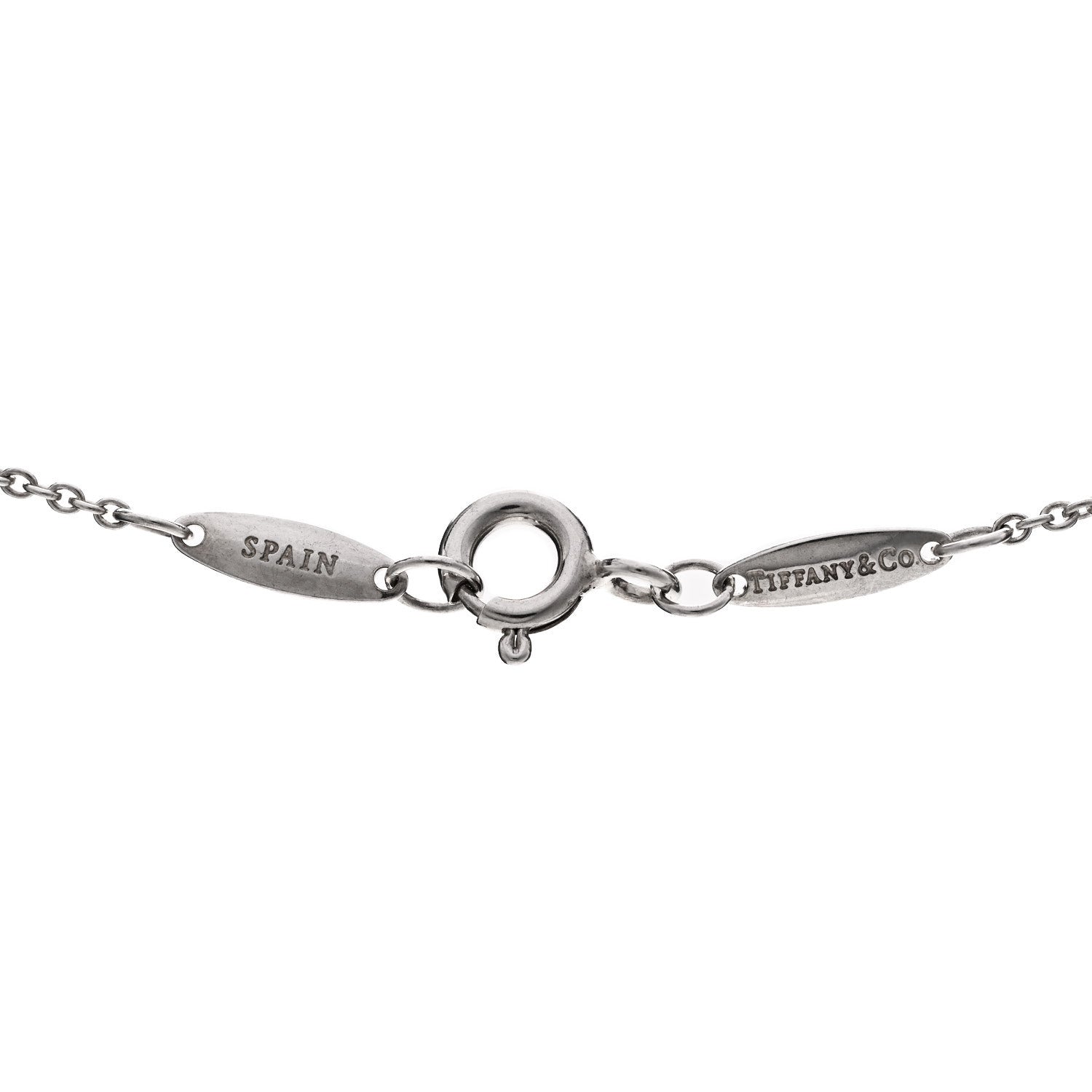 Tiffany Sterling Silver Diamond .03ct Elsa Peretti Diamonds by the Yard Pendant Necklace 6 of 7
