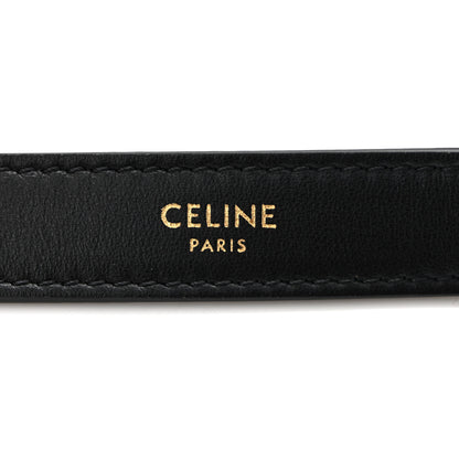 Celine Smooth Calfskin Medium Strap Ava Triomphe Shoulder Bag Black 6 of 10