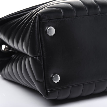 Saint Laurent Calfskin Y Quilted Monogram Large Loulou Chain Satchel Black 12 of 13