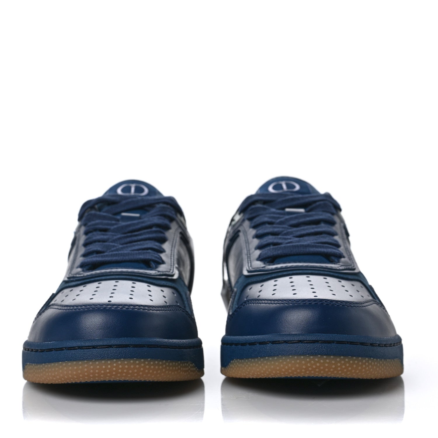 Christian Dior Smooth Calfskin Oblique Galaxy Mens B27 Low Top Sneakers 37 Blue Beige 2 of 10