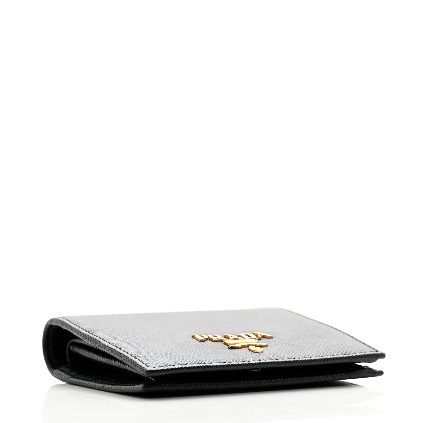 Saffiano Metal Bi-Fold Wallet Black