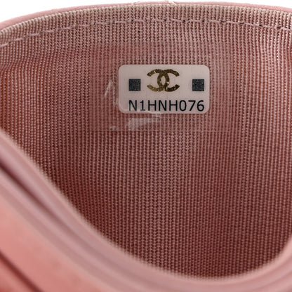 Chanel Lambskin Quilted Chanel 19 Card Holder Light Pink 8 of 9