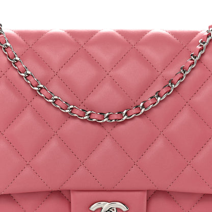 Chanel Lambskin Quilted Clutch with Chain Flap Pink 8 of 10