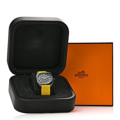 Hermes Glass Fiber Ceramic Rubber 39mm H08 Automatic Watch Yellow 5 of 5