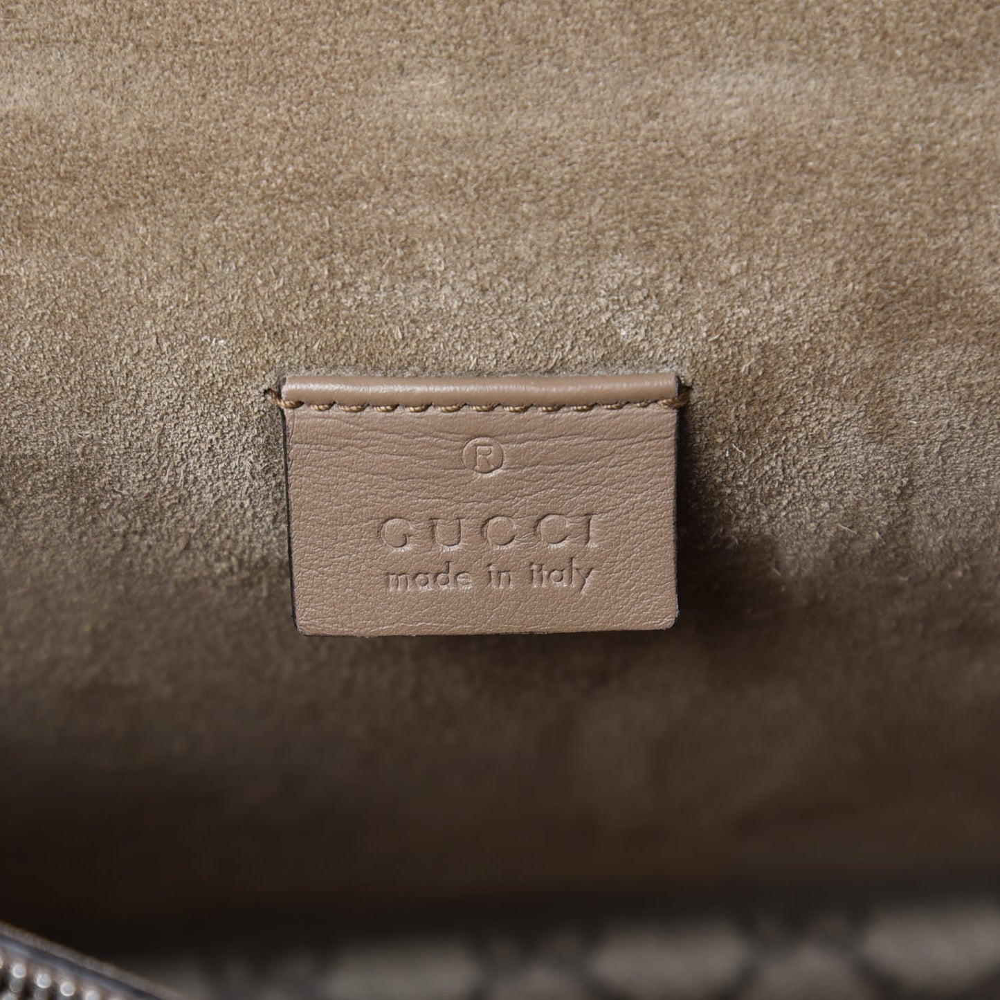GG Supreme Monogram Embroidered Medium Dionysus Shoulder Bag Taupe