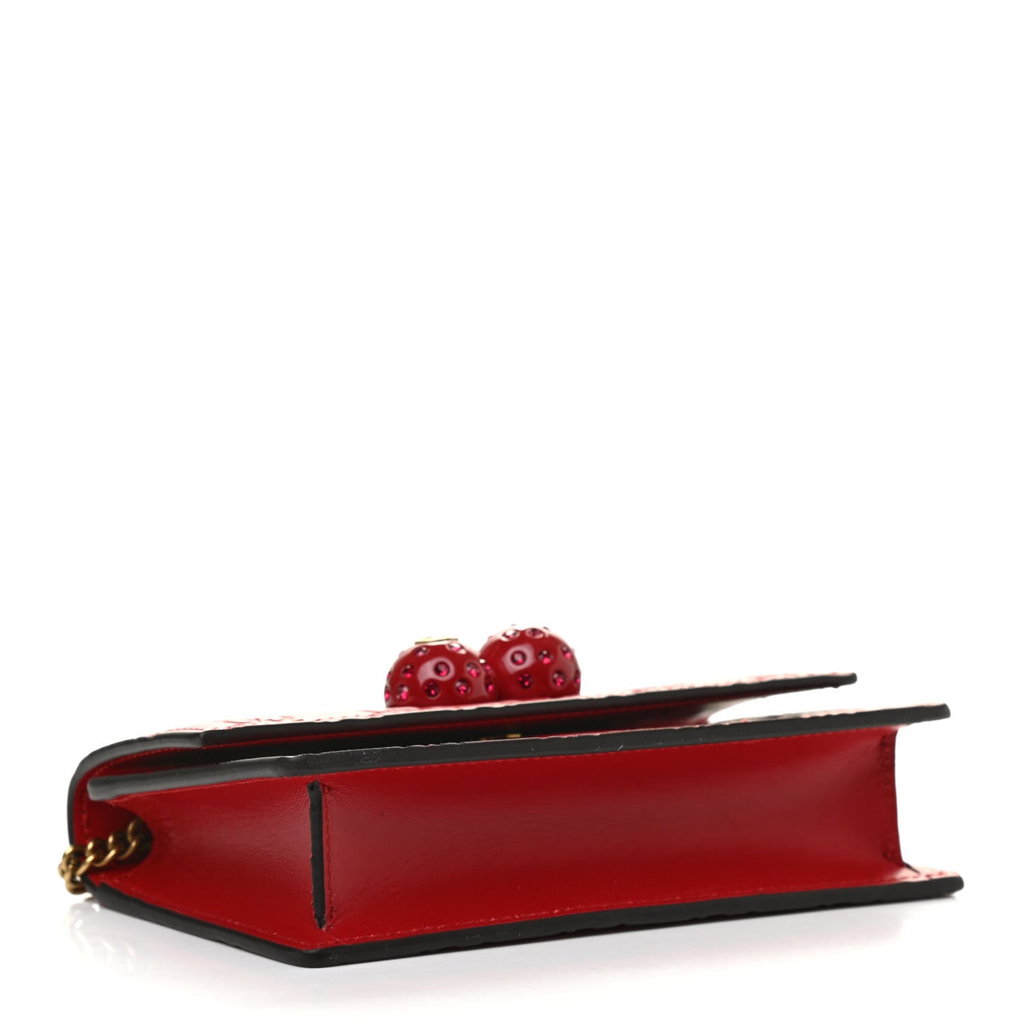 Guccissima Mini Cherry Chain Bag Hibiscus Red