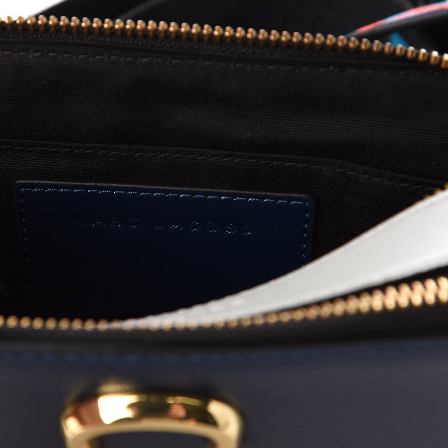Saffiano Small Snapshot Camera Bag Blue Sea