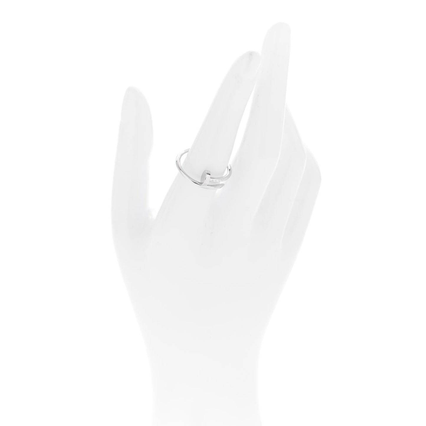 18K White Gold Small Juste Un Clou Ring 56 7.75