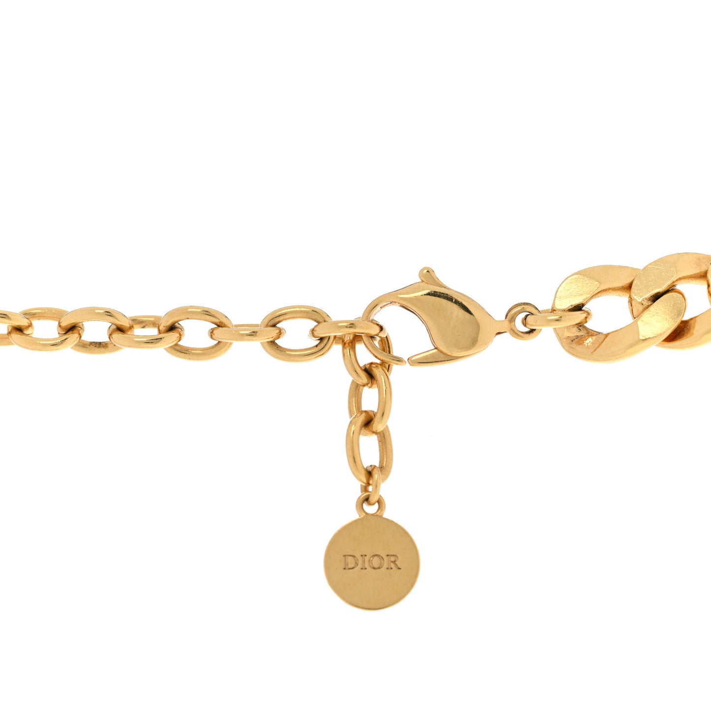 Metal CD Choker Necklace Gold