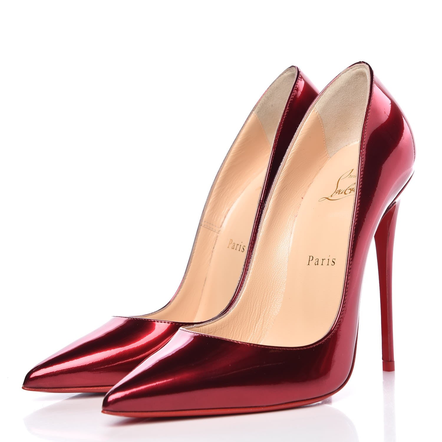 Christian Louboutin Metallic Patent So Kate 120 Pumps 38 Loubi 3 of 8