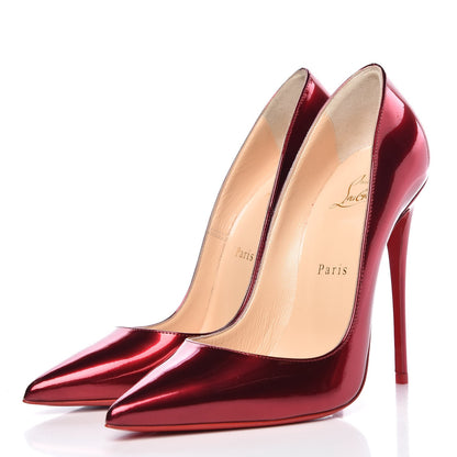 Christian Louboutin Metallic Patent So Kate 120 Pumps 38 Loubi 3 of 8
