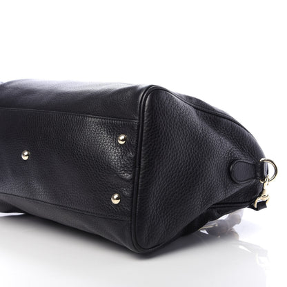 Gucci Calfskin Bamboo Medium Shopper Boston Black 7 of 13