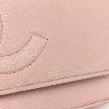 Chanel Caviar Timeless CC Wallet on Chain WOC Pink 11 of 13