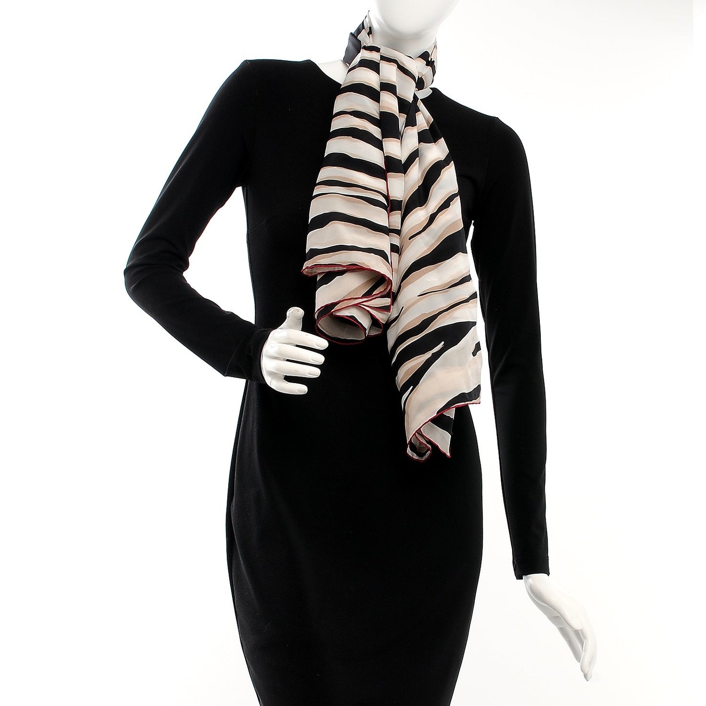 Silk Zebra Square Scarf Muticolor