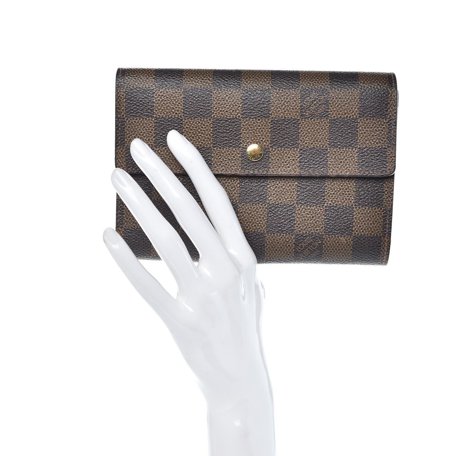 Louis Vuitton Damier Ebene Porte Tresor Etui Papier Wallet 2 of 10
