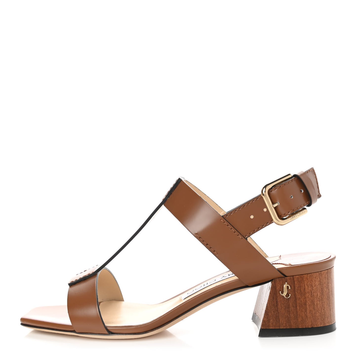 Liquid Calfskin Jin 45 Sandals 35.5 Cuoio